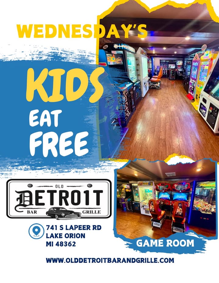 Wednesday is here, yeahhhh!  Kids eat free.